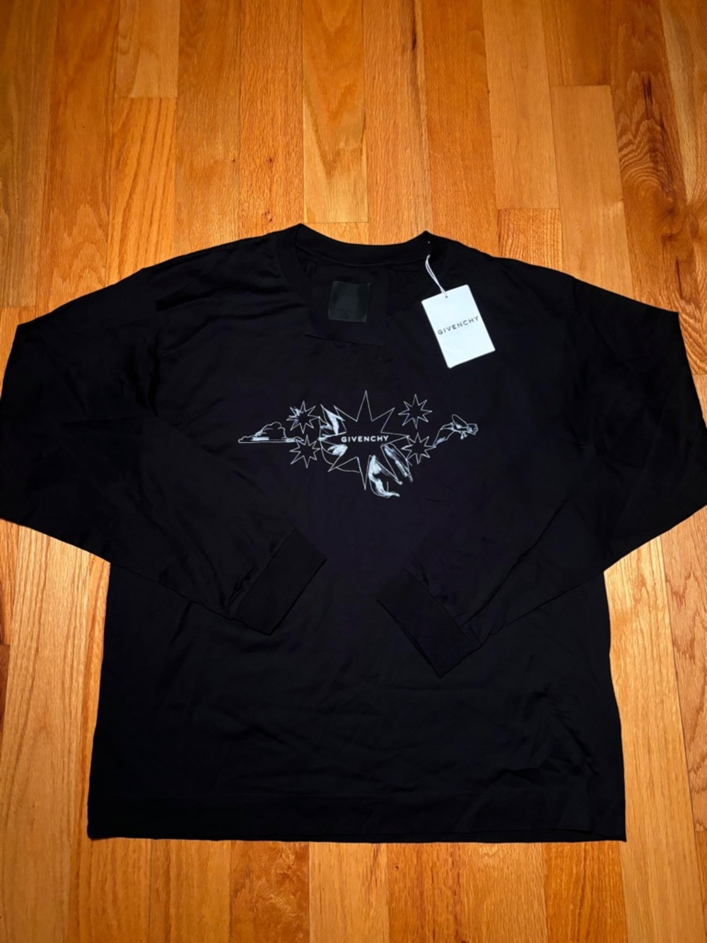 Givenchy Boxy Fit Long-Sleeve T-Shirt 'Black' - Brand New